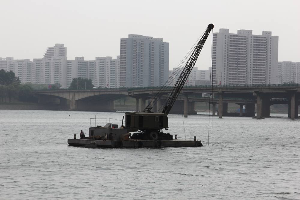 Arbeiten auf dem Fluss